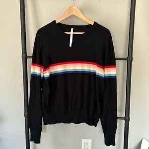 Spiritual Gangster Black LS Crew Neck Sweater Size L